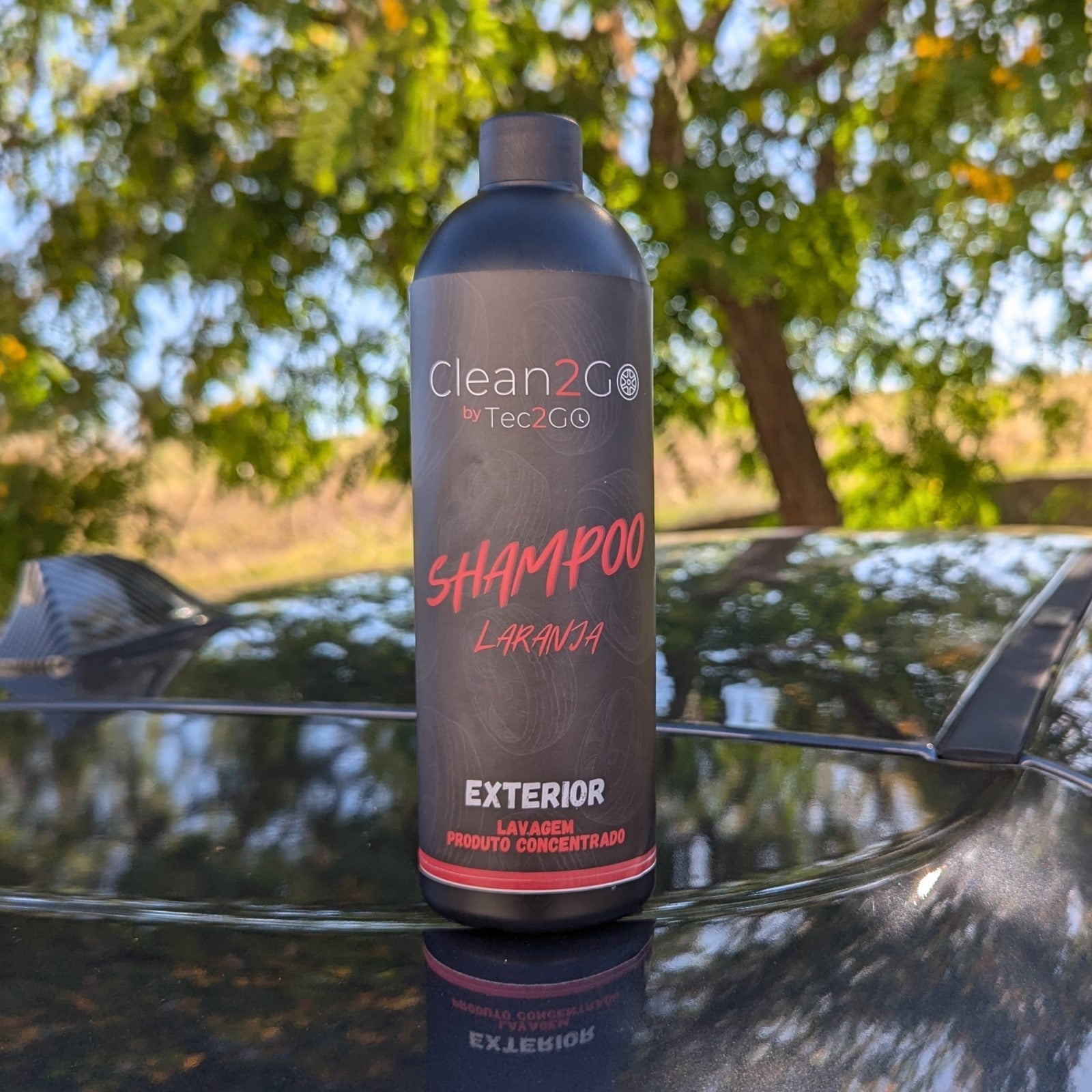 arrafa de Shampoo Concentrado Clean2GO com fragrância de laranja, 500ml