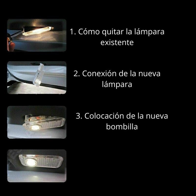 Luces de cortesía con logotipo Incorporadas